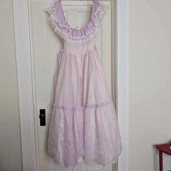 Gunne Sax | Dresses | Vintage Gunne Sax Dress 9 Lavender Lace Renaissance  Prairie Bridgerton Prom Gown | Poshmark